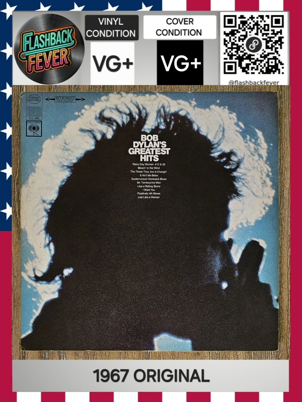 BOB DYLAN'S Greatest Hits•1967 US Stereo (#KCS 9463)•CBS Pressing